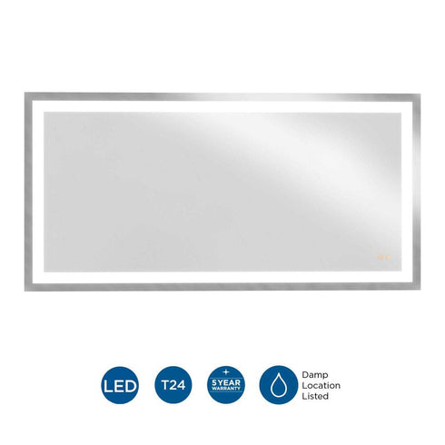 Progress Captarent LED Captarent Collection 72in. x 36 in. Rectangular Illuminated Integrated LED in White Color Model: P300493-030-CS