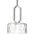 Progress Caress Collection One Light in Polished Nickel Clear Water Glass Luxe Mini Pendants Light Model: P5306-104WB