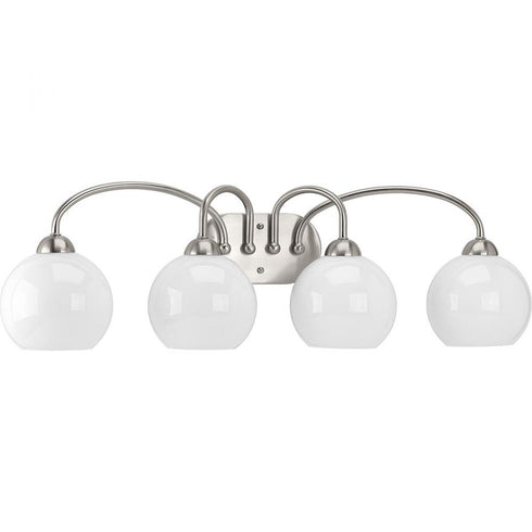 Progress Carisa P300087 009 4 75 Watt MED BATH BRACKET in Brushed Nickel Finish Model: P300087-009