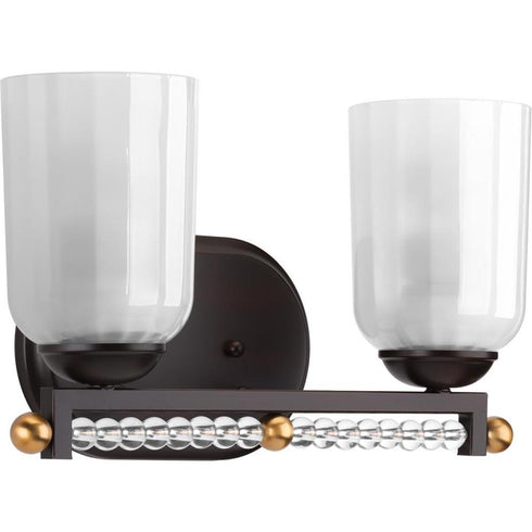 Progress Carlyn Two Light Bath in Antique Bronze Finish Model: P300101-020