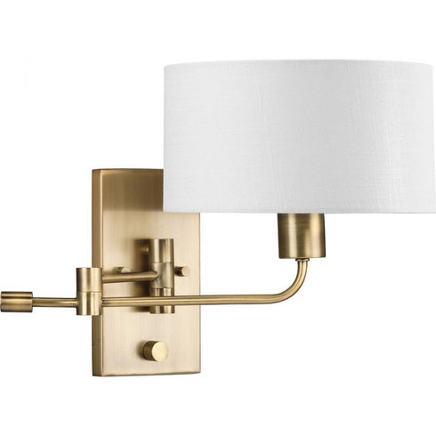 Progress Carrick P710104 009 1 60 Watt MED WALL BRACKET in Brushed Nickel Finish Model: P710104-009