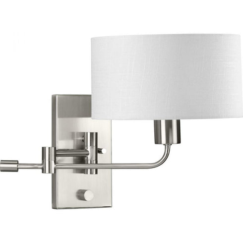 Progress Carrick P710104 009 1 60 Watt MED WALL BRACKET in Brushed Nickel Finish Model: P710104-009