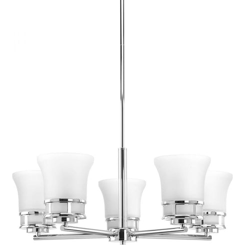 Progress Cascadia P4613 15 5 100 Watt MED CHANDELIER in Polished Chrome Finish Model: P4613-15