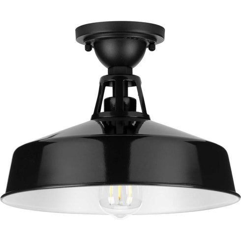 Progress Cedar Springs P550070 030 1 100 Watt MED SEMI FLUSH in White Finish Model: P550070-030
