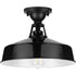 Progress Cedar Springs P550070 030 1 100 Watt MED SEMI FLUSH in White Finish Model: P550070-030