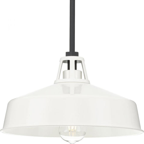 Progress Cedar Springs P550116 030 1 100 Watt MED OUTDOOR PENDANT in White Finish Model: P550116-030