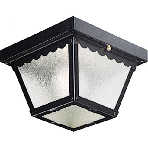 Progress Ceiling Mount P5727 31 1 60 Watt MED CTC CAR PORT in Matte Black Finish Model: P5727-31