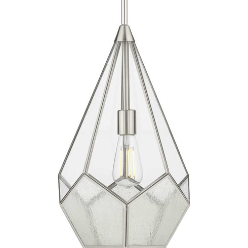 Progress Cinq P5319 09 1 100 Watt MED PENDANT in Brushed Nickel Finish Model: P5319-09