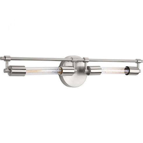 Progress Circuit 2 Light P300149 009 WB 2 40 Watt MED BATH BRACKET in Brushed Nickel Finish Model: P300149-009-WB
