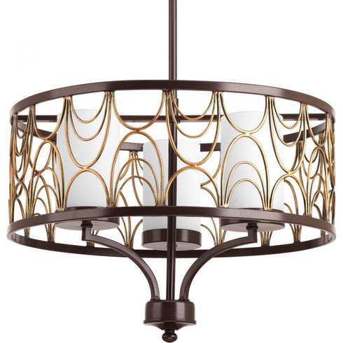 Progress Cirrine P4699 20 3 100 Watt MED CHANDELIER in Antique Bronze Finish Model: P4699-20