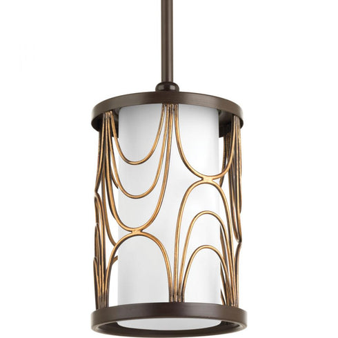 Progress Cirrine P5082 20 1 100 Watt MED MINI PENDANT in Antique Bronze Finish Model: P5082-20