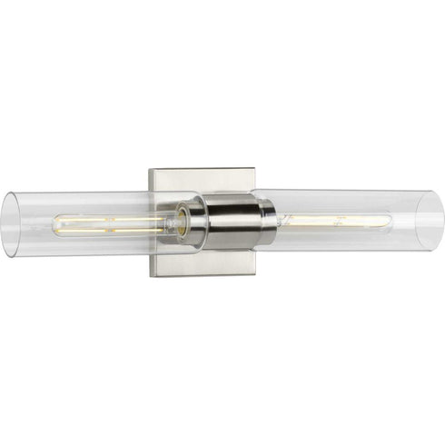 Progress Clarion P300300 009 2 60 Watt MED BATH BRACKET in Brushed Nickel Finish Model: P300300-009