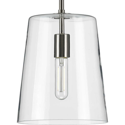Progress Clarion P500241 009 1 60 Watt MED PENDANT in Brushed Nickel Finish Model: P500241-009