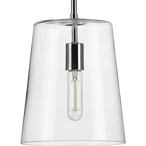 Progress Clarion P500241 009 1 60 Watt MED PENDANT in Brushed Nickel Finish Model: P500241-009