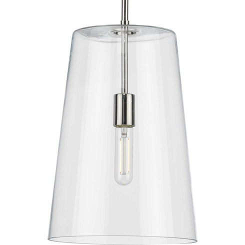 Progress Clarion P500242 009 1 60 Watt MED PENDANT in Brushed Nickel Finish Model: P500242-009