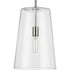 Progress Clarion P500242 009 1 60 Watt MED PENDANT in Brushed Nickel Finish Model: P500242-009