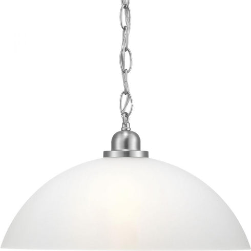 Progress Classic Dome Pendant P500149 009 1 100 Watt MED PENDANT in Brushed Nickel Finish Model: P500149-009