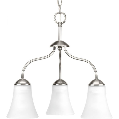 Progress Classic P4762 09 3 100 Watt MED CHANDELIER in Brushed Nickel Finish Model: P4762-09
