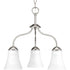 Progress Classic P4762 09 3 100 Watt MED CHANDELIER in Brushed Nickel Finish Model: P4762-09