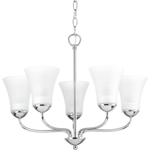 Progress Classic P4770 09 5 100 Watt MED CHANDELIER in Brushed Nickel Finish Model: P4770-09