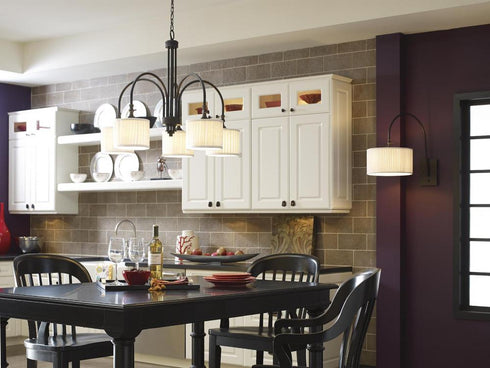Progress Clayton Collection Five Light Chandelier in Espresso Finish Model: P4422-84