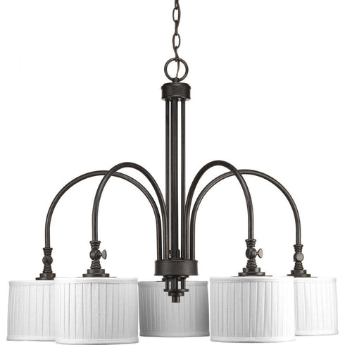 Progress Clayton Collection Five Light Chandelier in Espresso Finish Model: P4422-84
