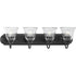Progress Clear Glass P300392 009 4 Light VANITY in Brushed Nickel Finish Model: P300392-009