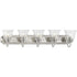 Progress Clear Glass P300393 009 5 Light VANITY in Brushed Nickel Finish Model: P300393-009