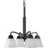 Progress Clifton Heights P400118 009 4 100 Watt MED CHANDELIER in Brushed Nickel Finish Model: P400118-009