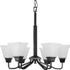 Progress Clifton Heights P400119 009 6 100 Watt MED CHANDELIER in Brushed Nickel Finish Model: P400119-009