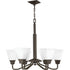 Progress Clifton Heights P400119 009 6 100 Watt MED CHANDELIER in Brushed Nickel Finish Model: P400119-009