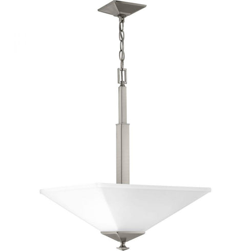 Progress Clifton Heights P500126 009 2 100 Watt MED PENDANT in Brushed Nickel Finish Model: P500126-009