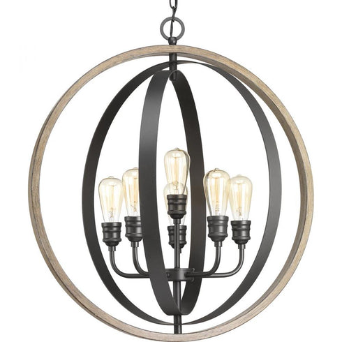 Progress Conestee P500094 141 6 60 Watt MED PENDANT in Galvanized Finish Finish Model: P500094-141