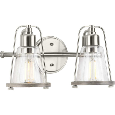 Progress Conway P300296 009 2 100 Watt MED BATH BRACKET in Brushed Nickel Finish Model: P300296-009