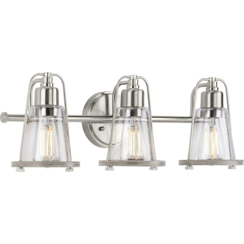 Progress Conway P300297 009 3 100 Watt MED BATH BRACKET in Brushed Nickel Finish Model: P300297-009
