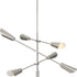 Progress Cornett Collection Six Light in Brushed Nickel Contemporary Chandelier Model: P400380-009