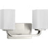 Progress Cowan P300369 009 2 100 Watt MED BATH BRACKET in Brushed Nickel Finish Model: P300369-009