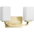 Progress Cowan P300369 009 2 100 Watt MED BATH BRACKET in Brushed Nickel Finish Model: P300369-009