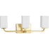 Progress Cowan P300370 009 3 100 Watt MED BATH BRACKET in Brushed Nickel Finish Model: P300370-009