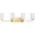 Progress Cowan P300371 009 4 100 Watt MED BATH BRACKET in Brushed Nickel Finish Model: P300371-009