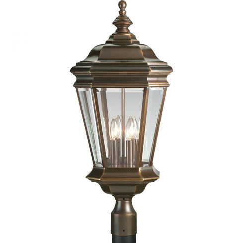 Progress Crawford P5474 108 POST LANTERN 4 60 Watt CAND in Oil Rubbed Bronze Finish Model: P5474-108
