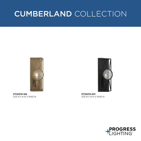 Progress Cumberland Collection One Light in Aged Bronze Modern Farmhouse Wall Sconce Model: P710076-196