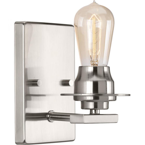 Progress Debut P300008 009 1 100 Watt MED BATH BRACKET in Brushed Nickel Finish Model: P300008-009
