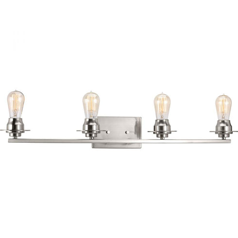 Progress Debut P300011 009 4 100 Watt MED BATH BRACKET in Brushed Nickel Finish Model: P300011-009