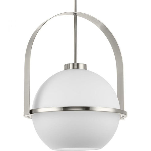 Progress Delayne P500359 009 1 100 Watt MED PENDANT in Brushed Nickel Finish Model: P500359-009