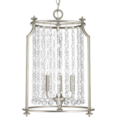 Progress Desiree Three Light Pendant in Silver Ridge Finish Model: P500085-134
