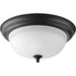 Progress Dome Glass CTC P3925 09 2 75 Watt MED CLOSE TO CEILING in Brushed Nickel Finish Model: P3925-09