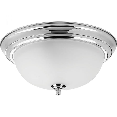 Progress Dome Glass CTC P3925 09 2 75 Watt MED CLOSE TO CEILING in Brushed Nickel Finish Model: P3925-09