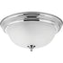 Progress Dome Glass CTC P3925 09 2 75 Watt MED CLOSE TO CEILING in Brushed Nickel Finish Model: P3925-09