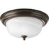 Progress Dome Glass CTC P3925 09 2 75 Watt MED CLOSE TO CEILING in Brushed Nickel Finish Model: P3925-09